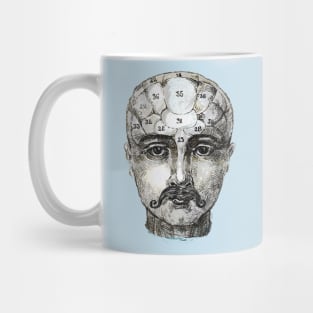 Phrenology handlebar moustache Mug